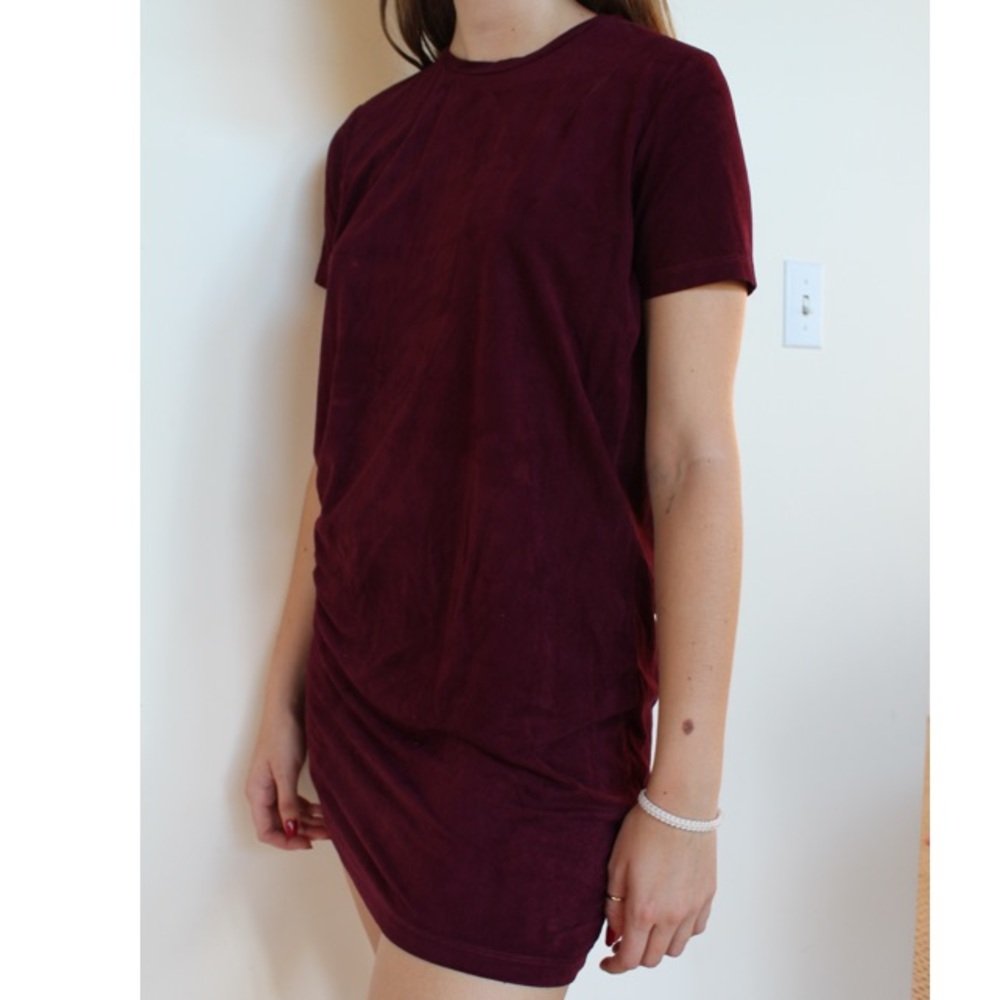 Maroon T-Shirt Dress